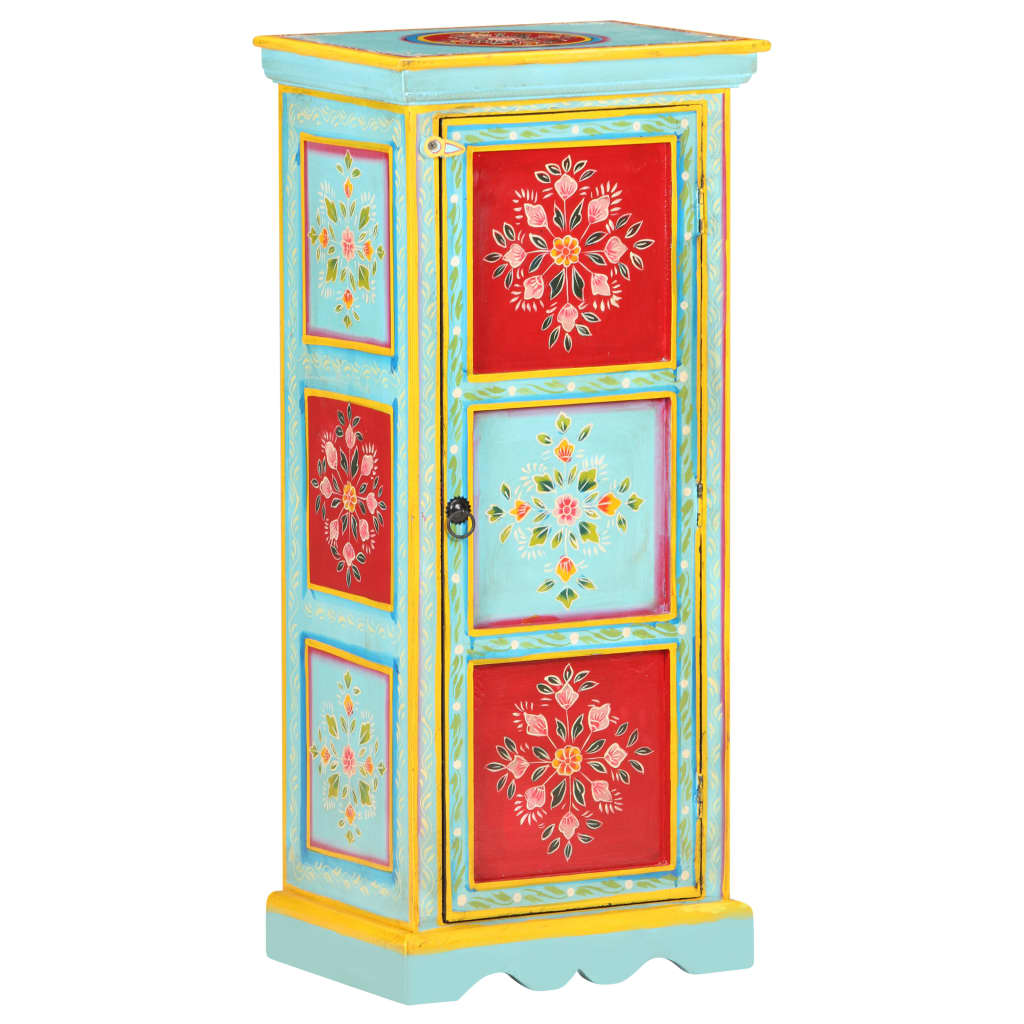Hand Painted Highboard Solid Mango Wood Multicolour 323536