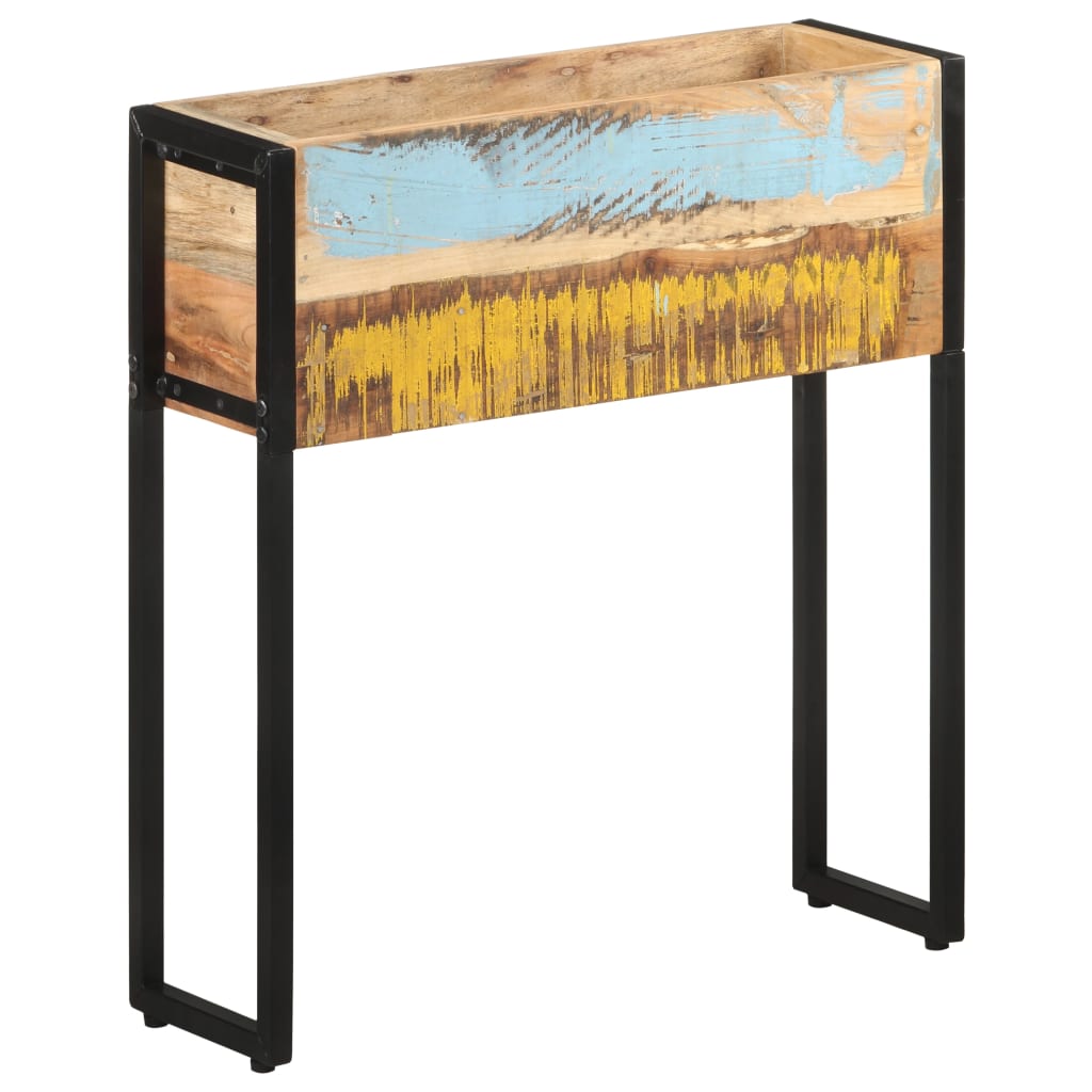 Planter Solid Reclaimed Wood Multicolour 321940