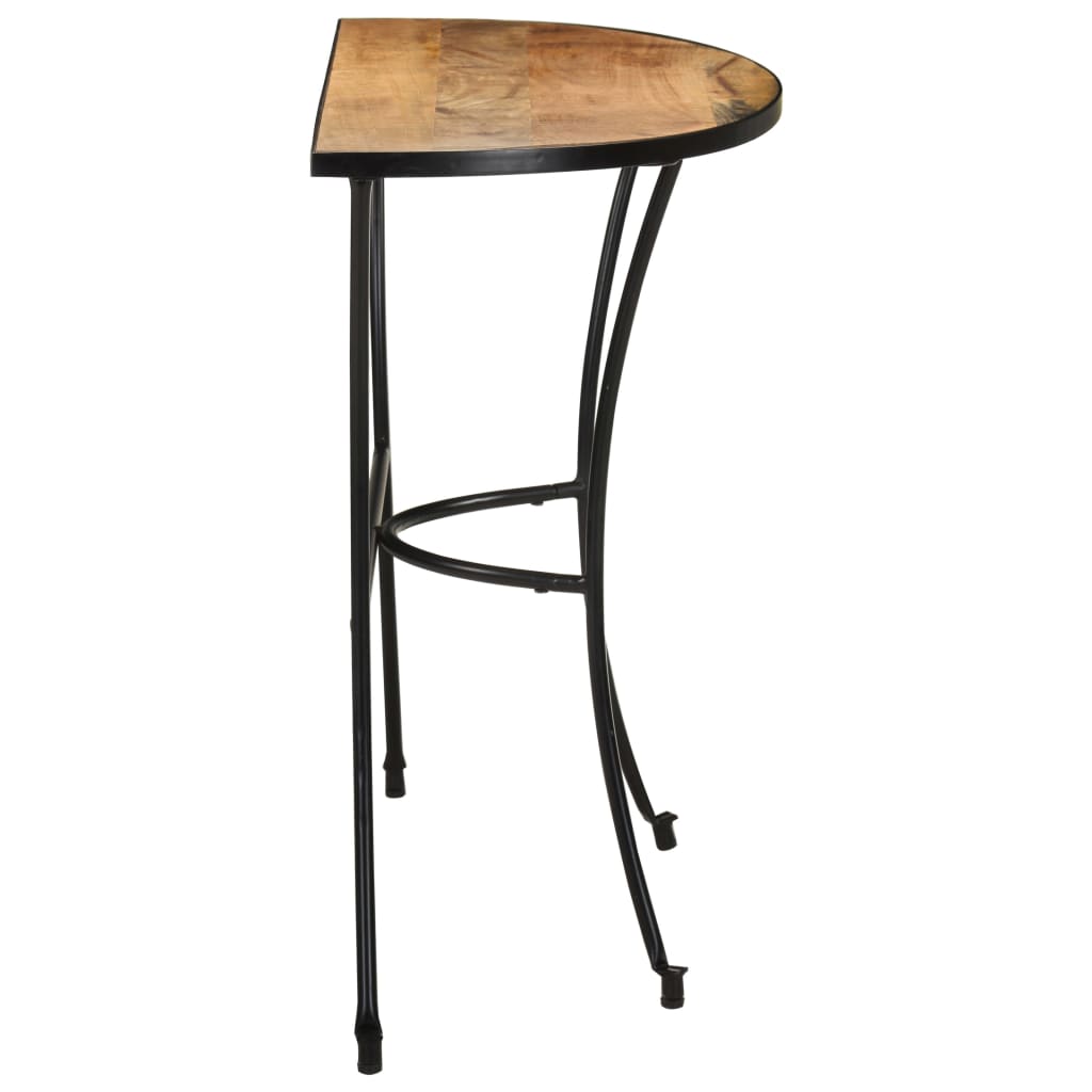 Side Table Solid Mango Wood Brown 321948
