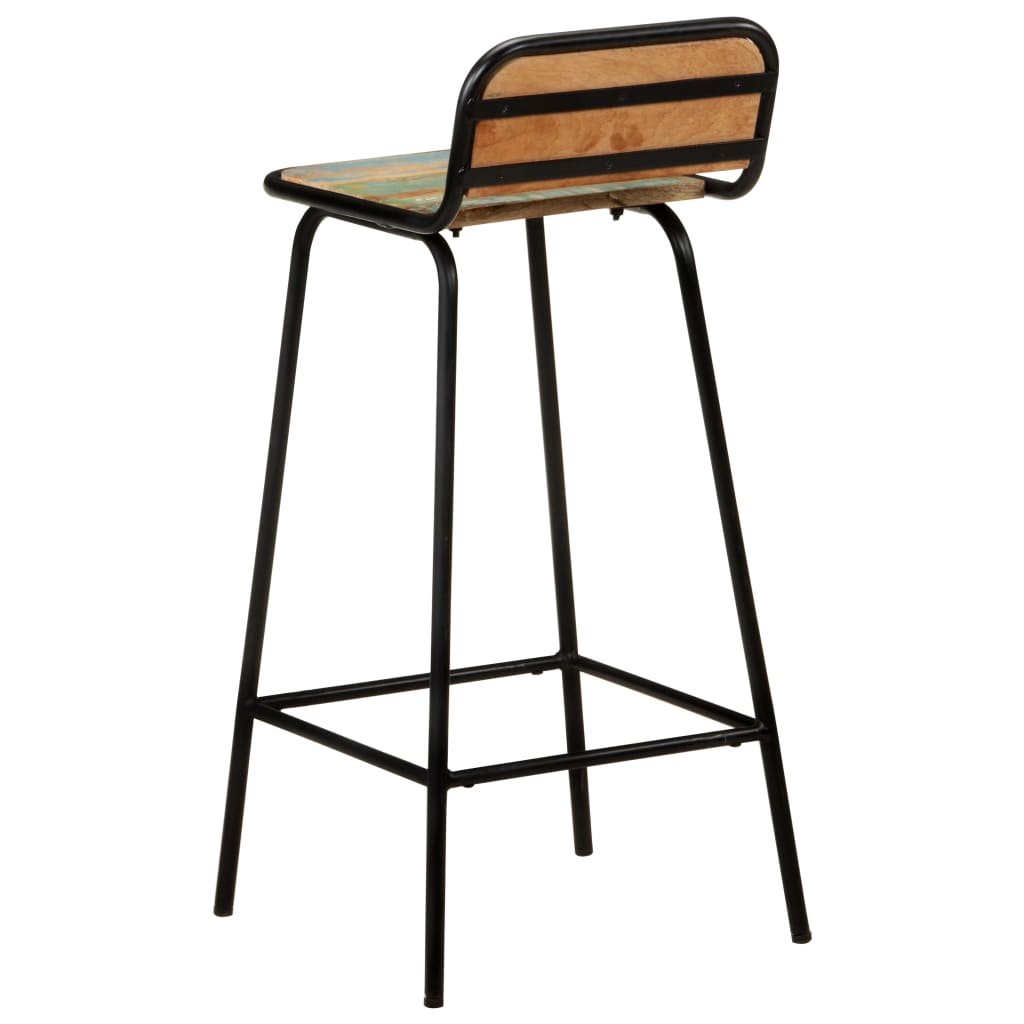 Bar Chairs Solid Mango Wood Brown 321953