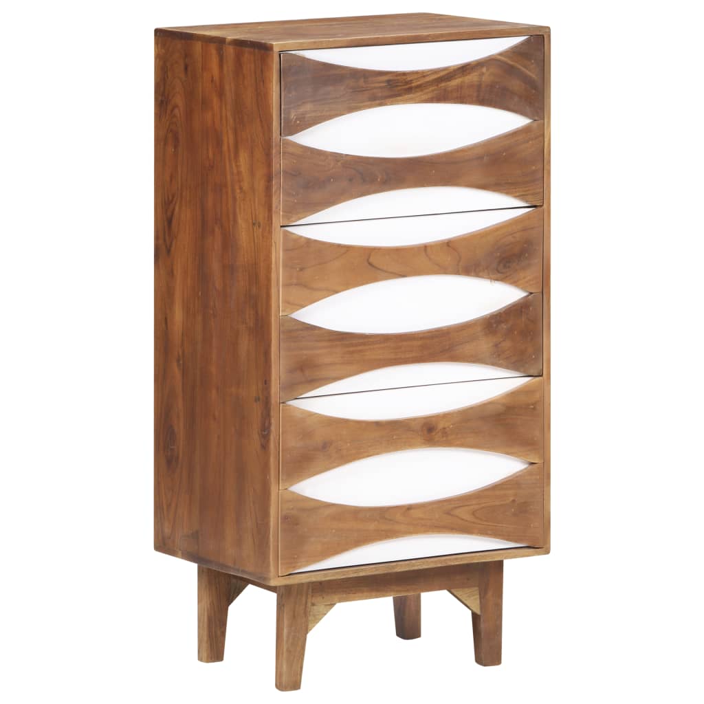 Chest Of Drawers Solid Acacia Wood Brown 323542