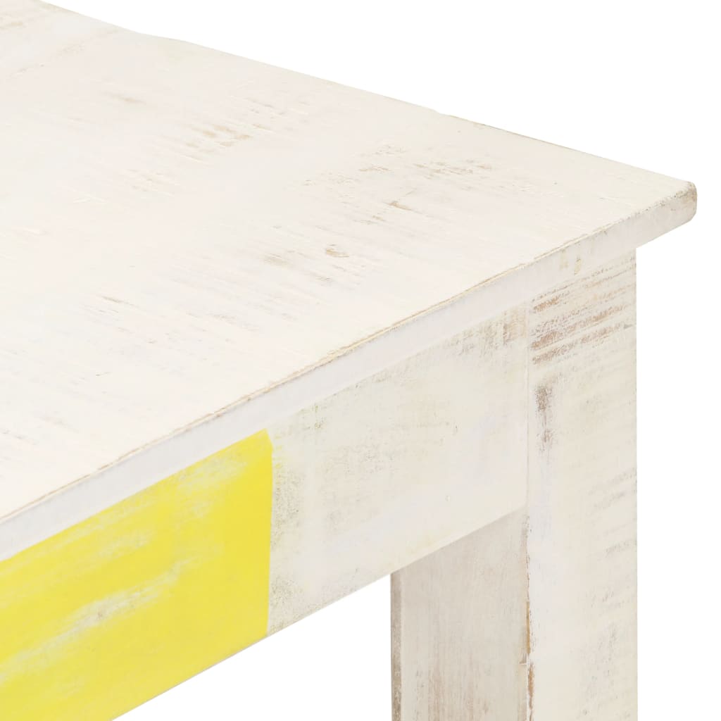 Coffee Table Solid Mango Wood White 323555