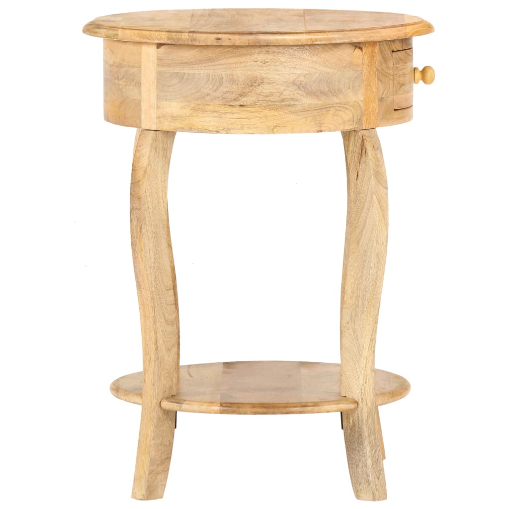 Side Table Solid Mango Wood Brown 321789