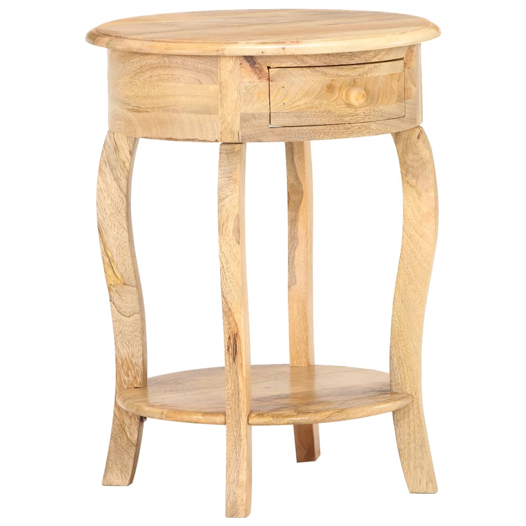 Side Table Solid Mango Wood Brown 321789