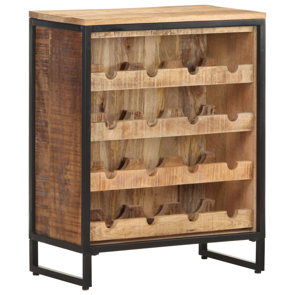Wine Cabinet Rough Mango Wood Brown 320685