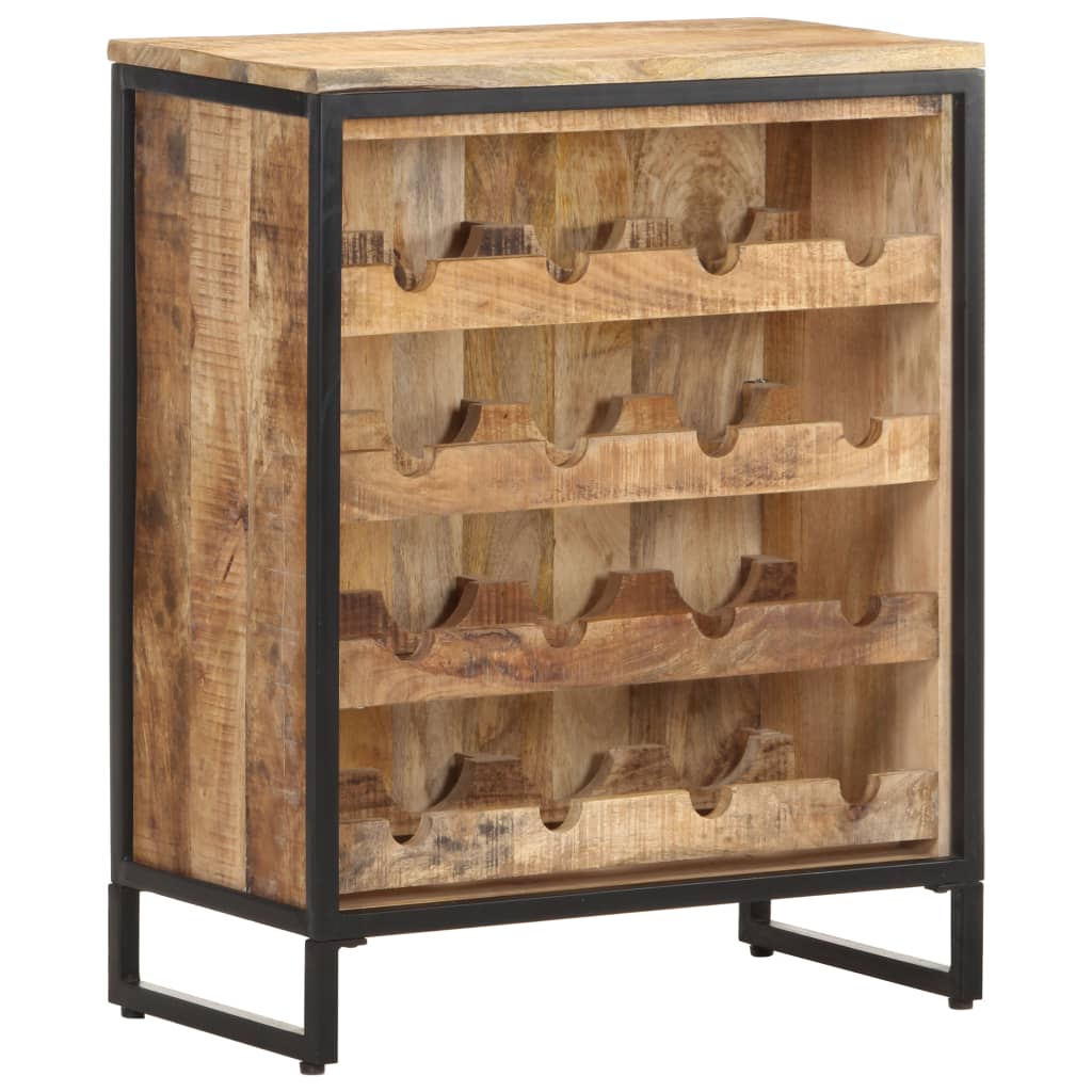 Wine Cabinet Rough Mango Wood Brown 320685