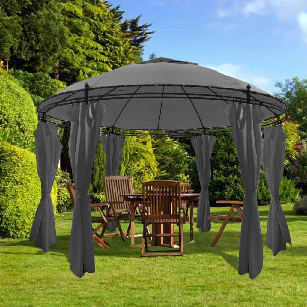 Garden Gazebo With Retractable Roof G M Taupe 312220