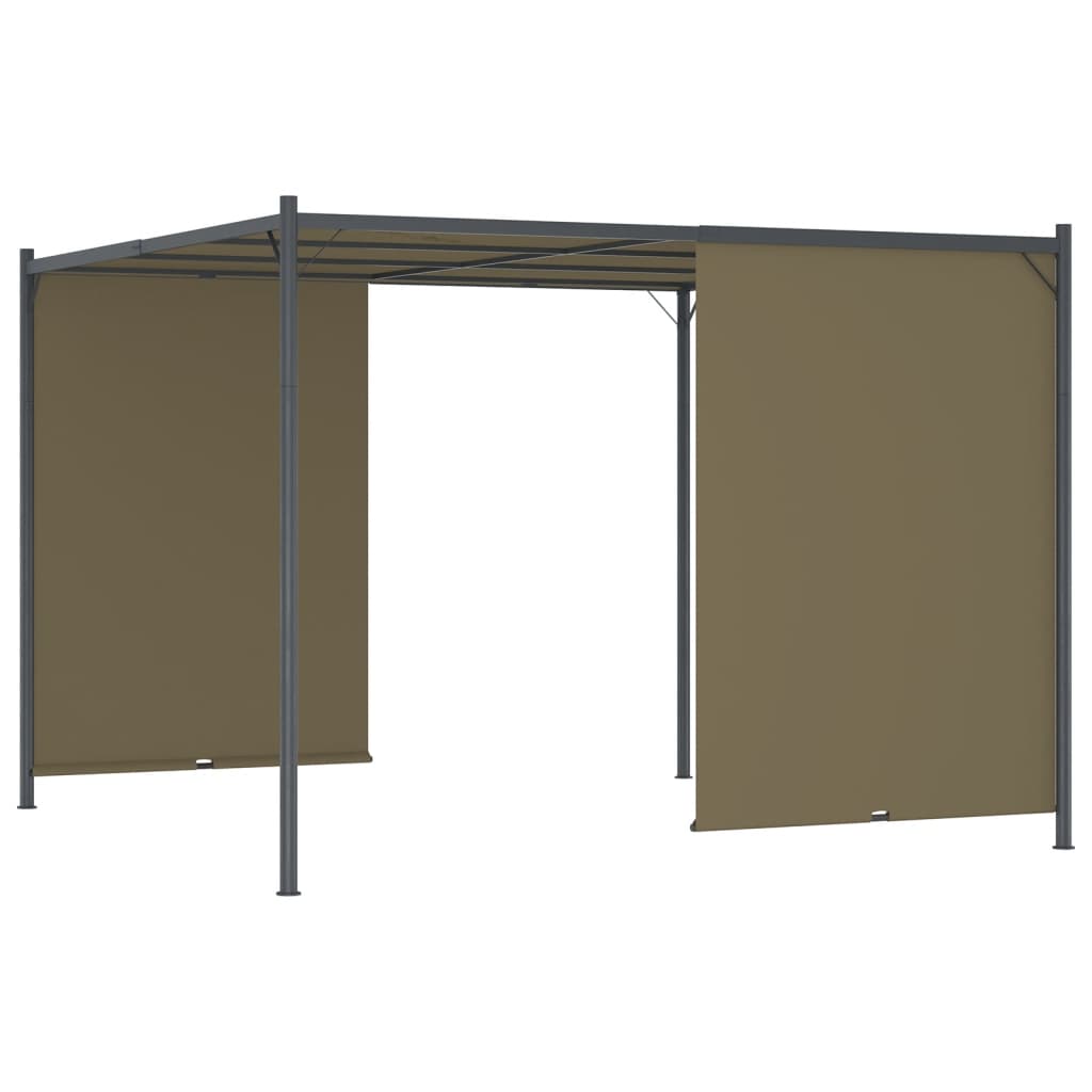 Garden Pergola With Retractable Roof G M Taupe 312225