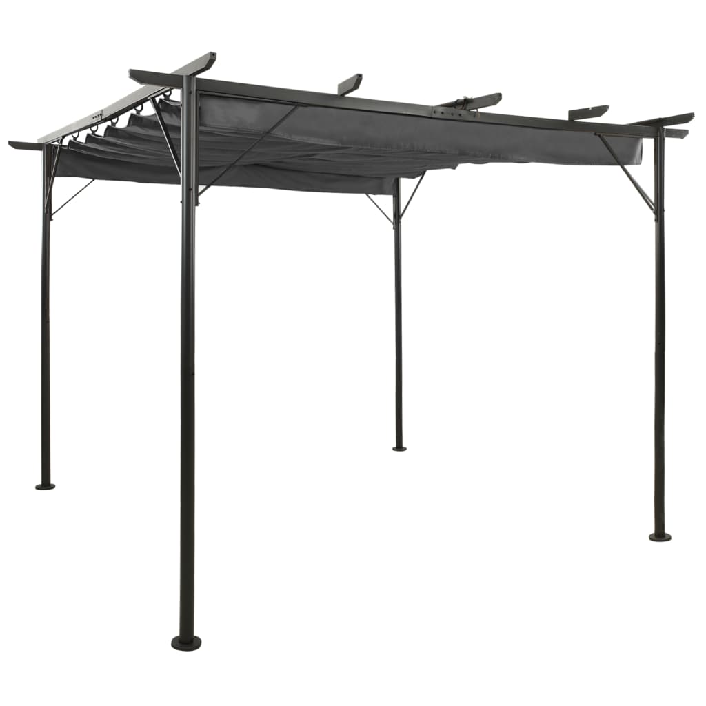 Garden Pergola With Retractable Roof G M Taupe 312225