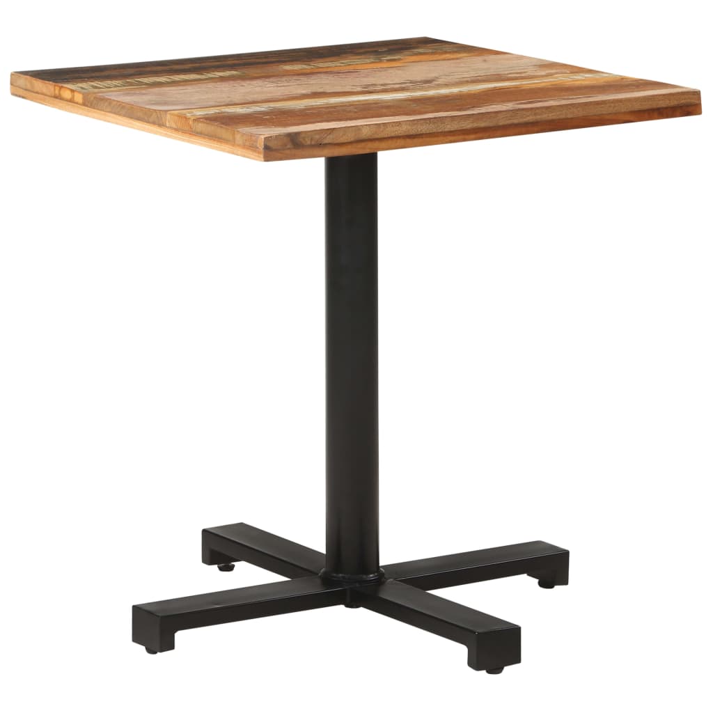 Bistro Table Square Solid Reclaimed Wood Brown 320290