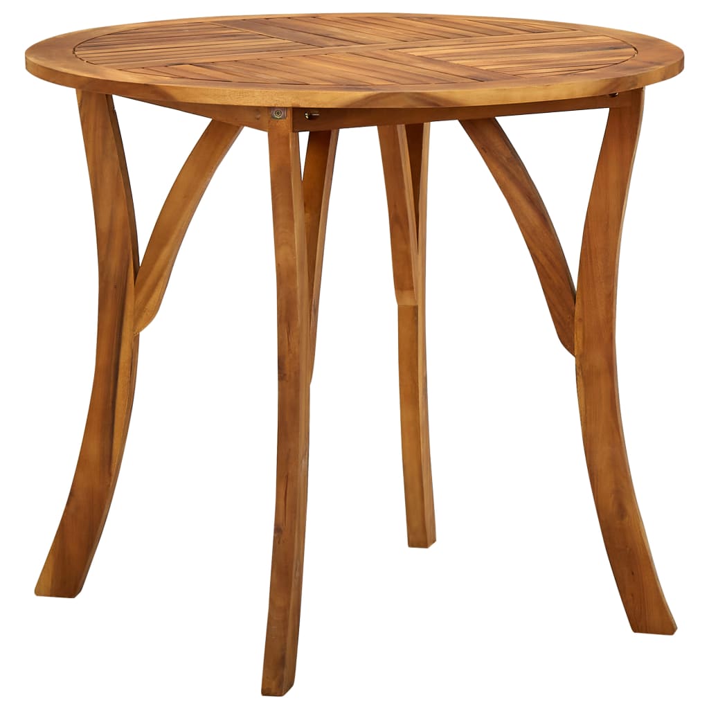 Patio Table Gray Solid Acacia Wood Grey 310616