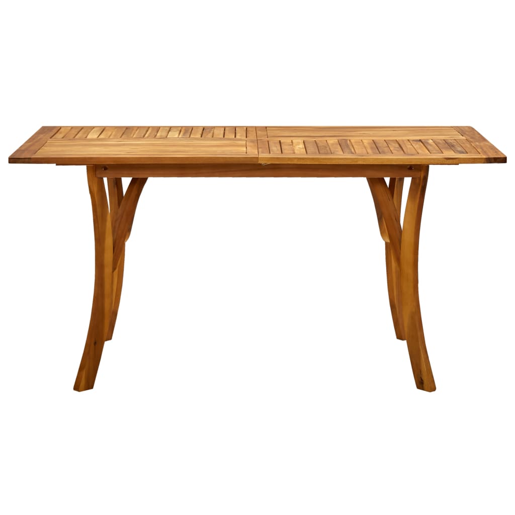 Patio Table Solid Acacia Wood Brown 310620