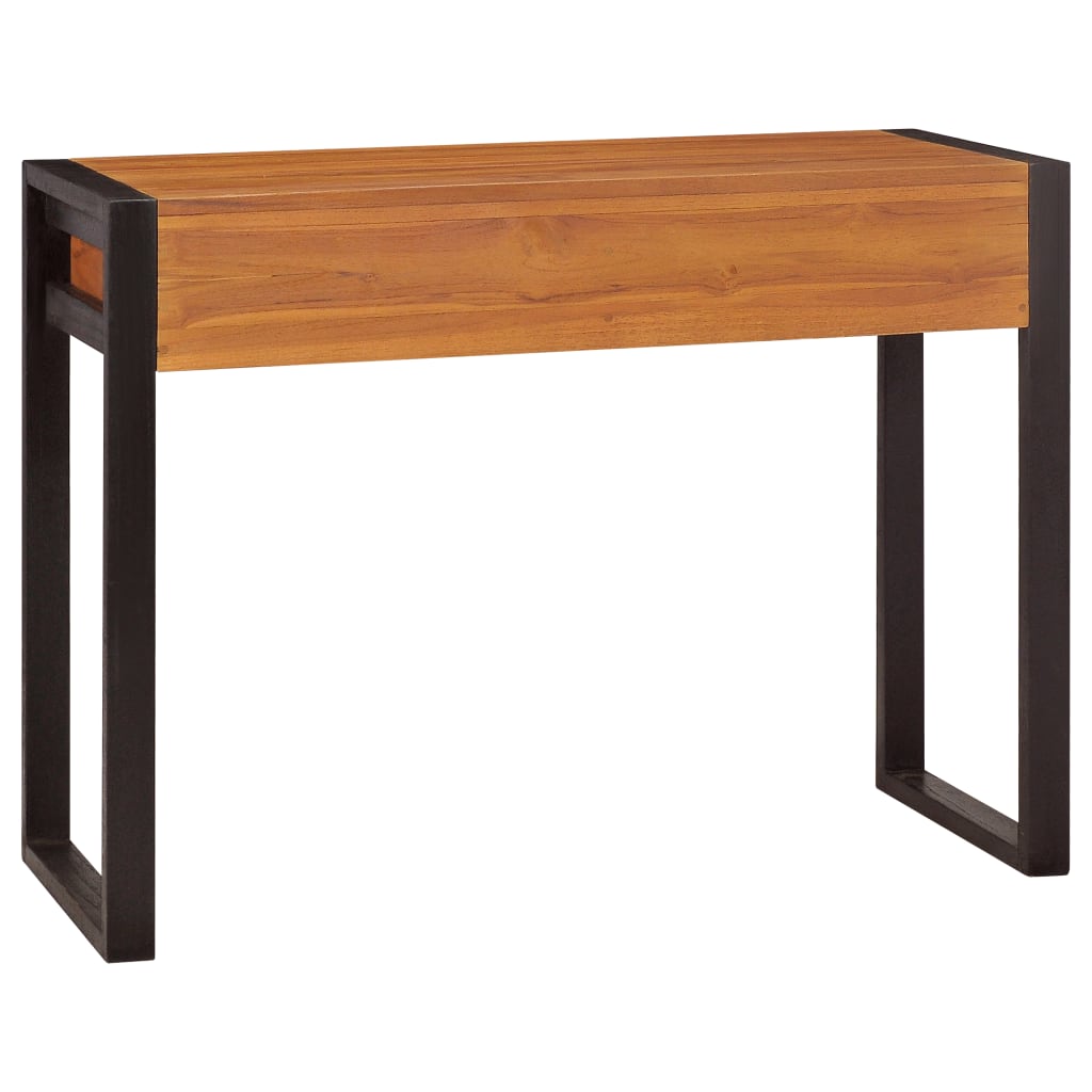 Desk With Drawers Recycled Teak Wood Brown 325264