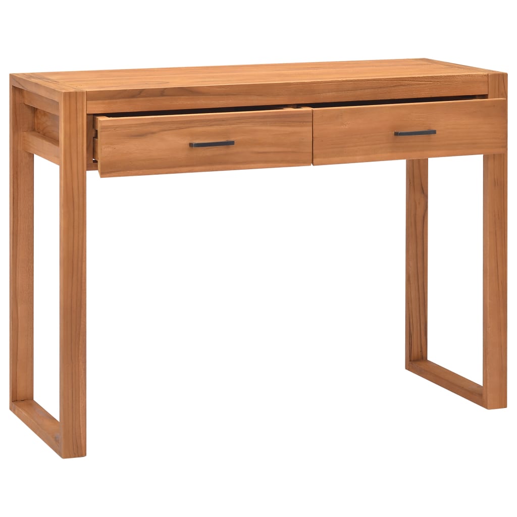 Desk With Drawers Recycled Teak Wood Brown 325270