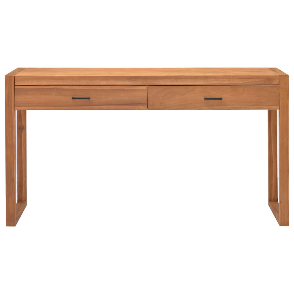 Desk With Drawers Recycled Teak Wood Brown 325270