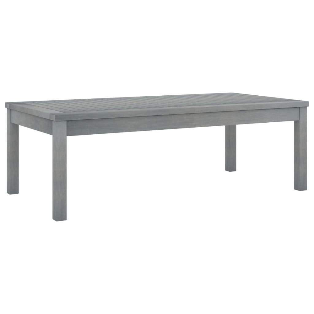 Coffee Table Gray Solid Acacia Wood Grey 311828