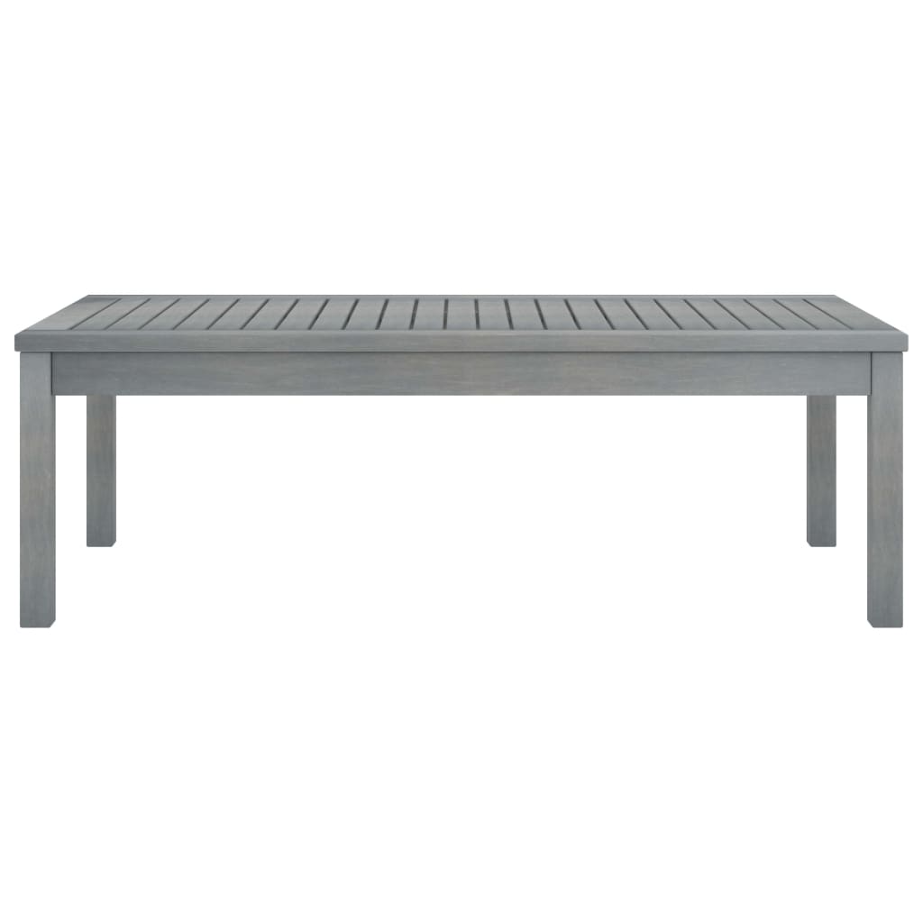 Coffee Table Gray Solid Acacia Wood Grey 311828