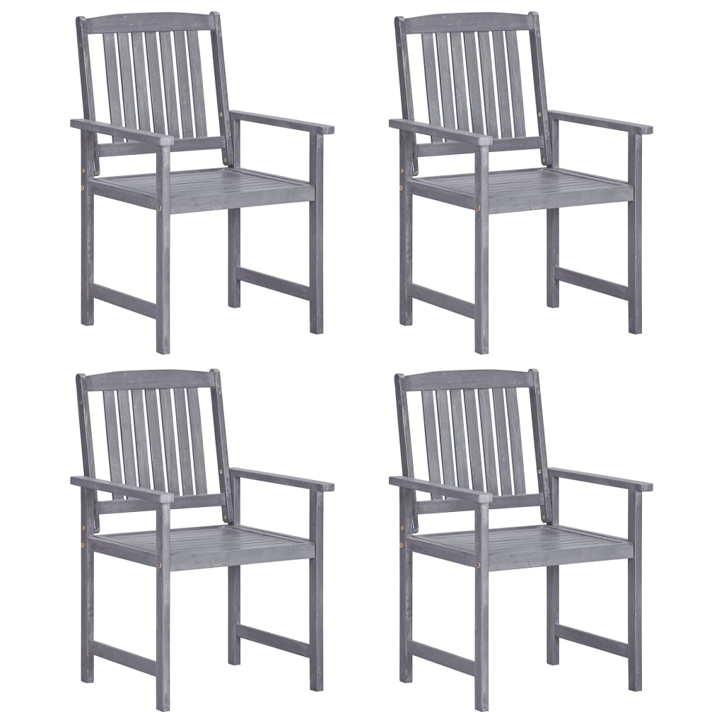Directors Chairs Solid Acacia Wood Gray Grey 311875