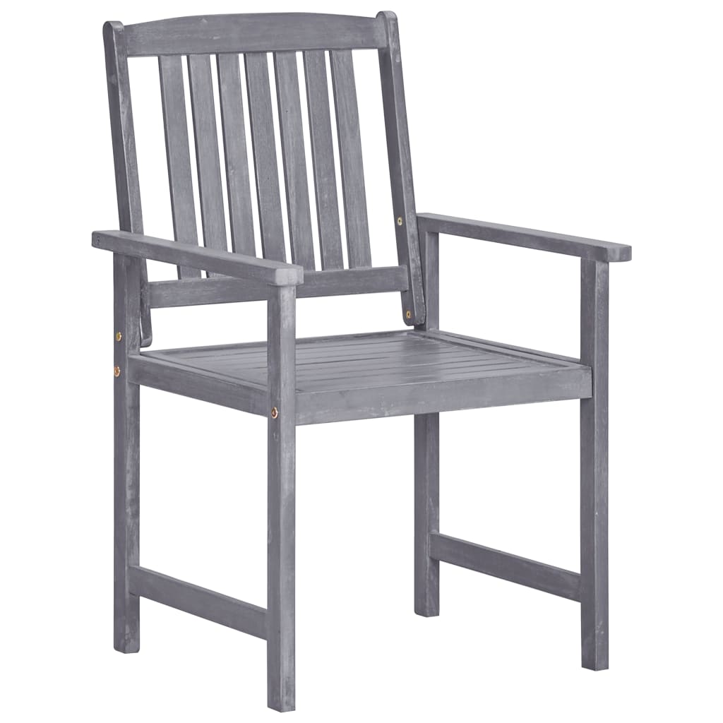 Directors Chairs Solid Acacia Wood Gray Grey 311875