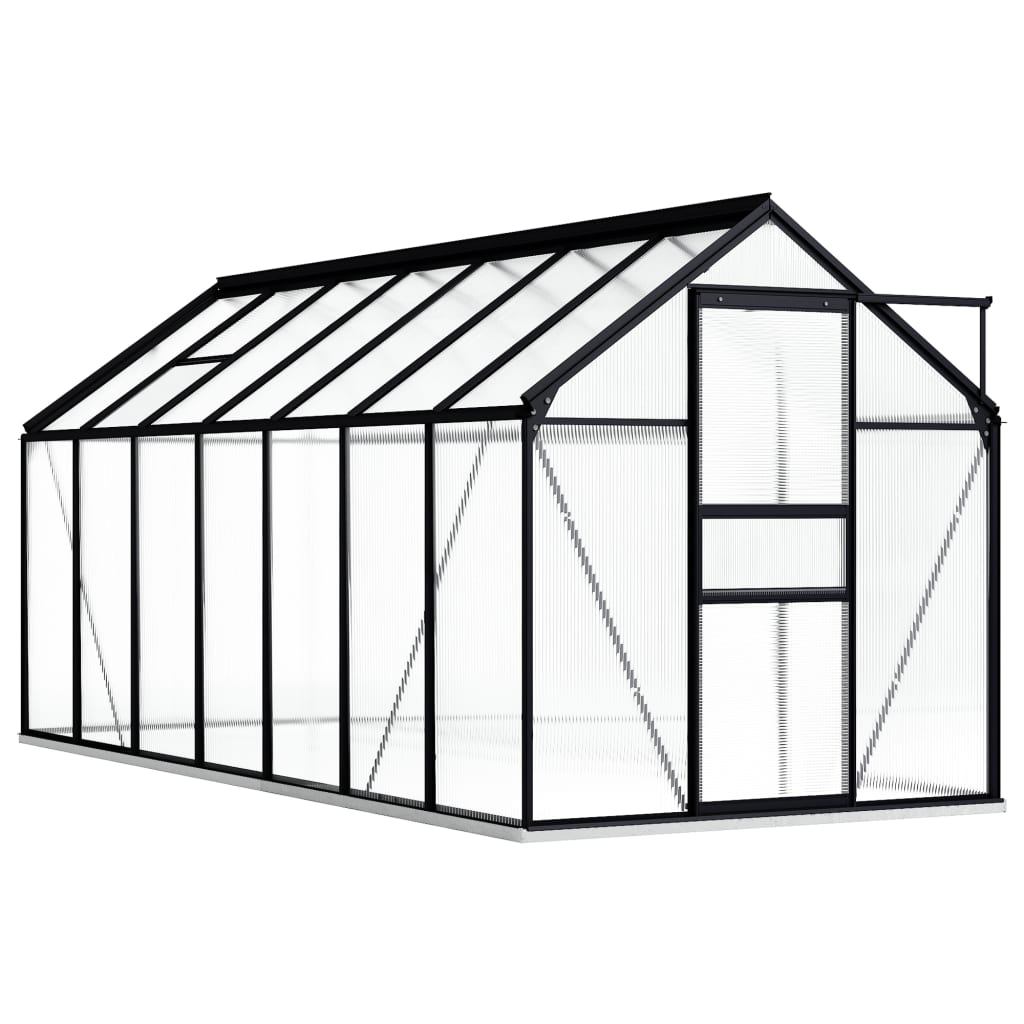 Greenhouse With Base Frame Aluminum Anthracite 312070