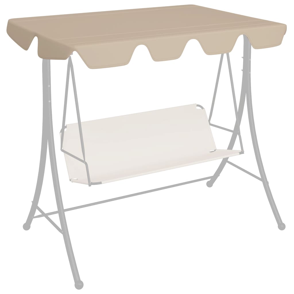 Replacement Canopy For Garden Swing Beige 312084
