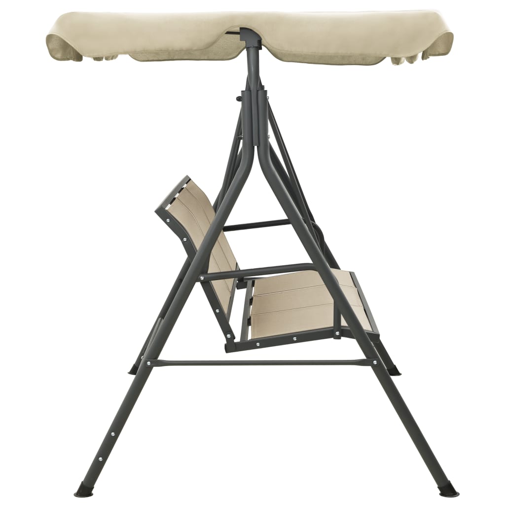 Garden Swing Chair With Canopy And Sand Anthracite 313325