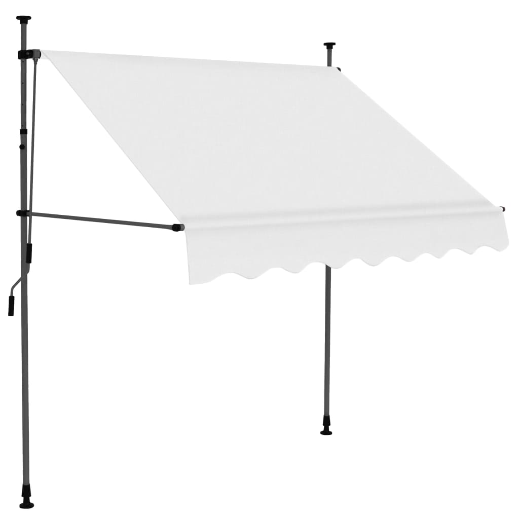 Manual Retractable Awning With Led Cream 148095