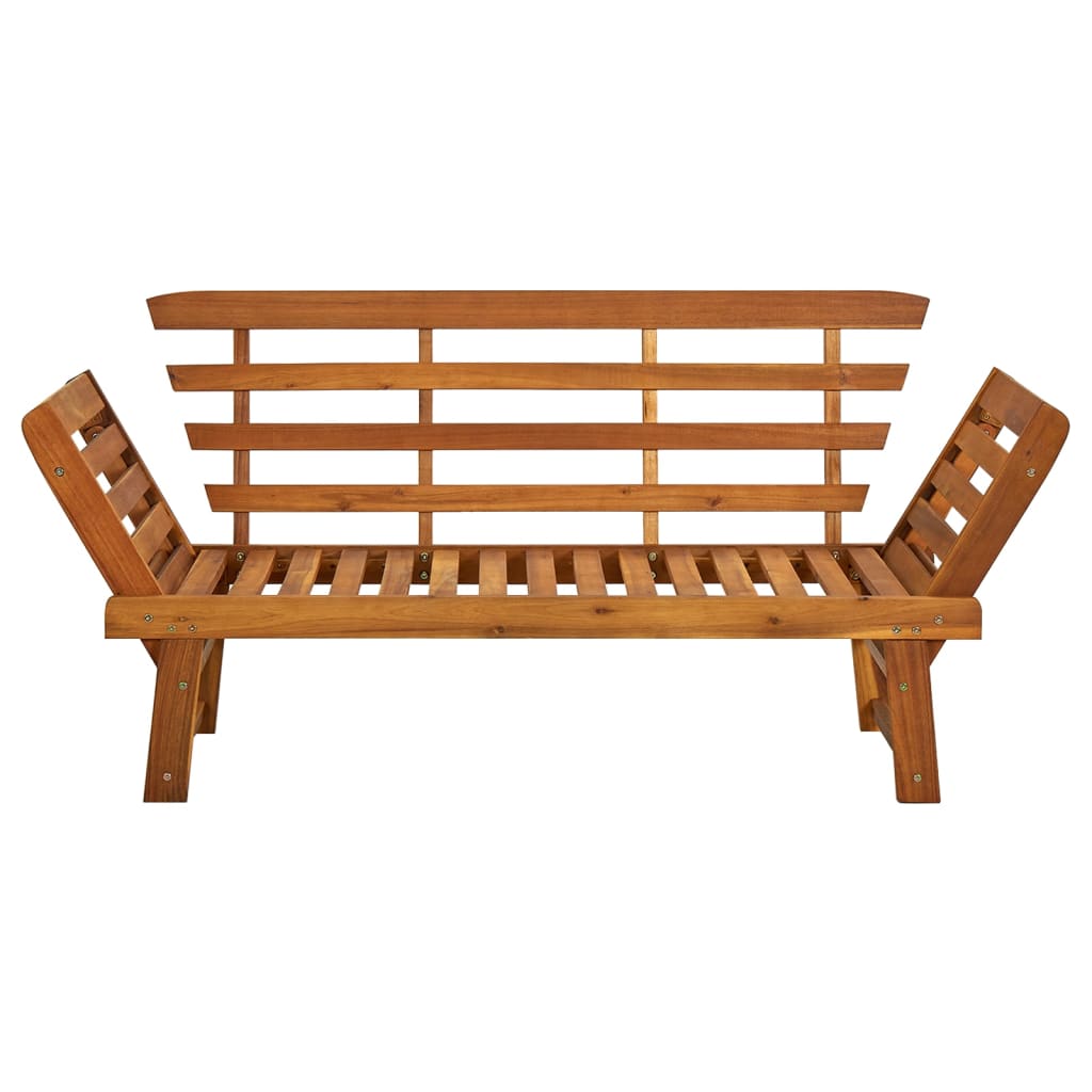 Patio Bench With Cushions In Solid Acacia Wood Brown 312120