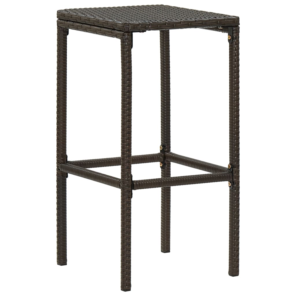 Bar Stools With Cushions Poly Rattan Black 313440