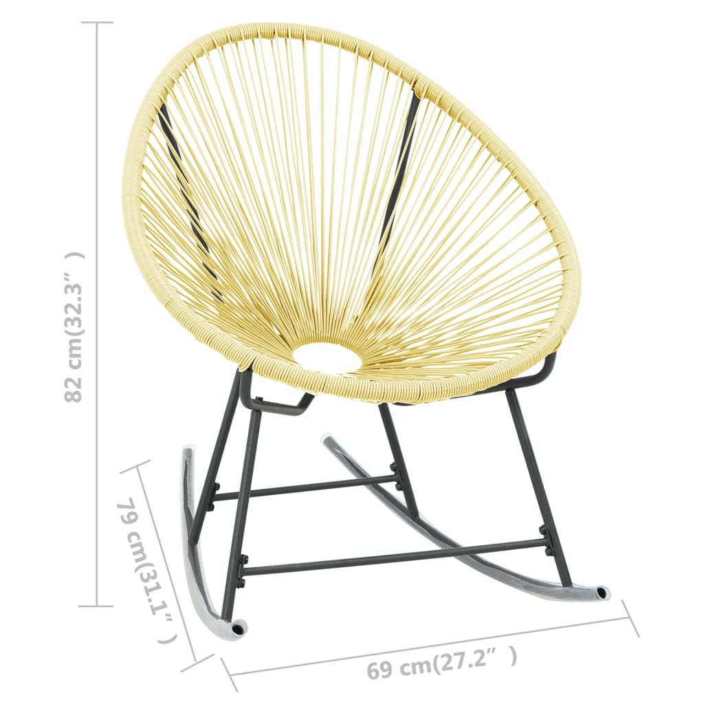 Outdoor Acapulco Chair Poly Rattan Beige 313140