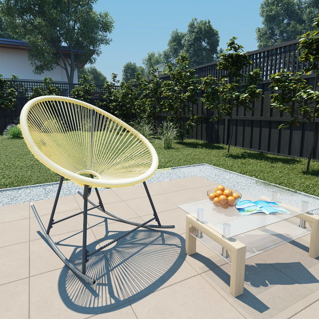 Outdoor Acapulco Chair Poly Rattan Beige 313140