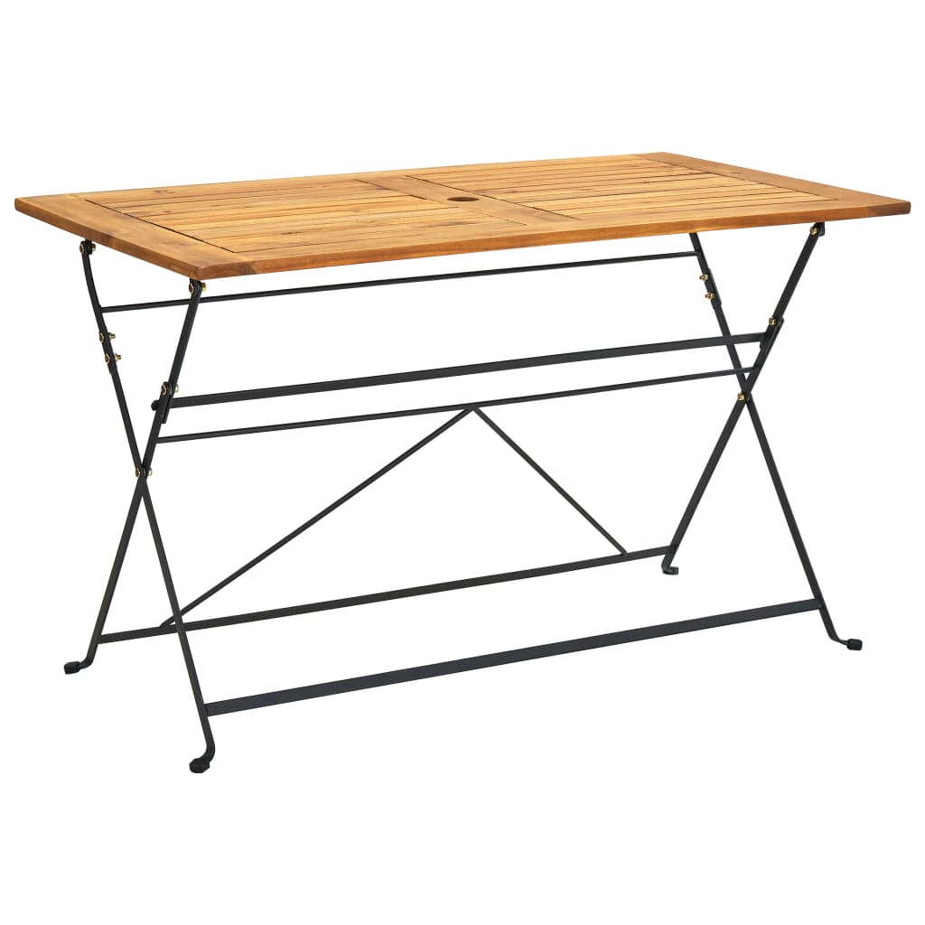 Bistro Table Solid Acacia Wood Brown 313158