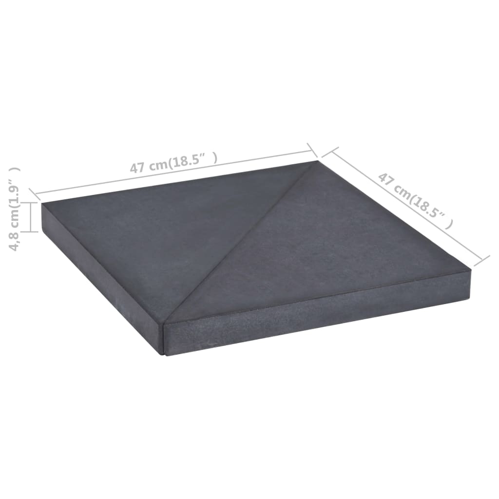 Umbrella Weight Plate Granite Square Black 313670