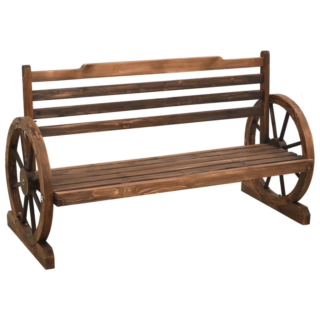 Patio Bench Solid Fir Brown 313891