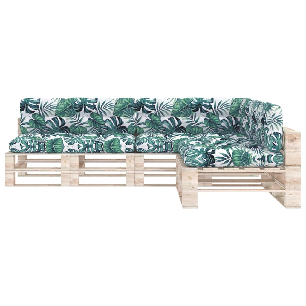 Pallet Sofa Cushions Leaf Pattern Multicolour 314600