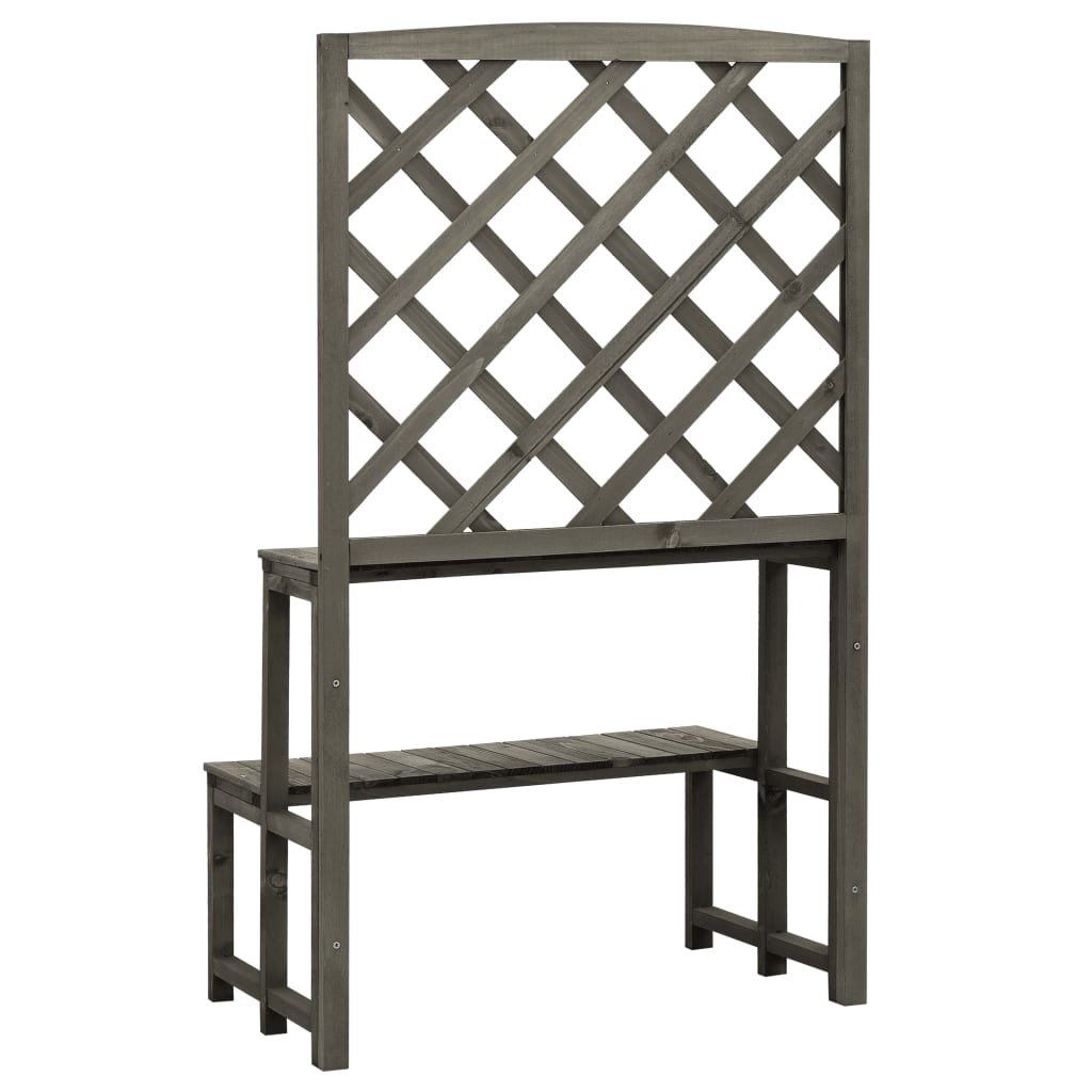 Plant Stand With Trellis Solid Fir Orange 314842