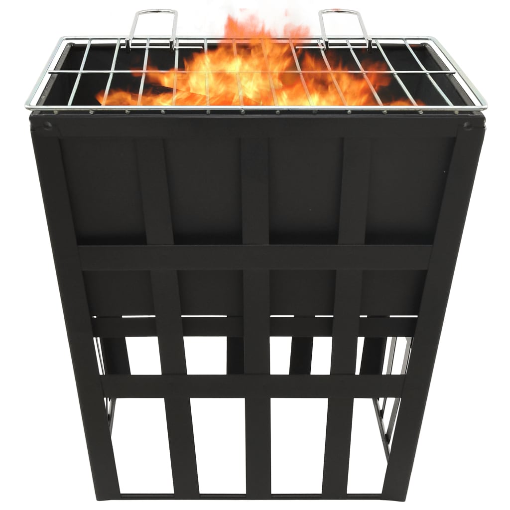 Fire Pit Steel Black 315088
