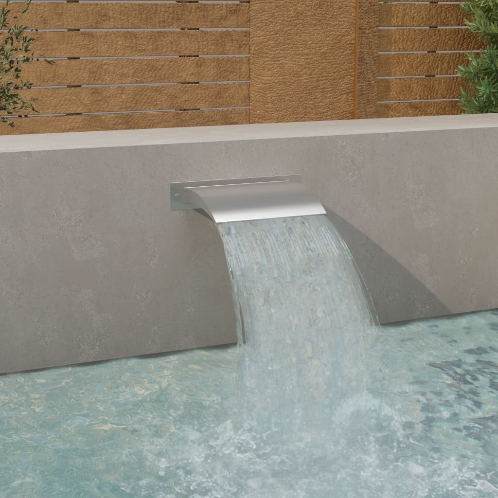 Pool Fountain Stainless Steel Silver 148921