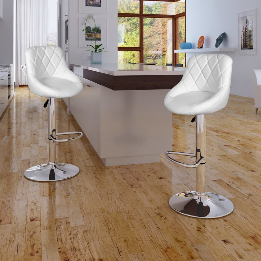 Bar Stools Faux Leather Brown 325700