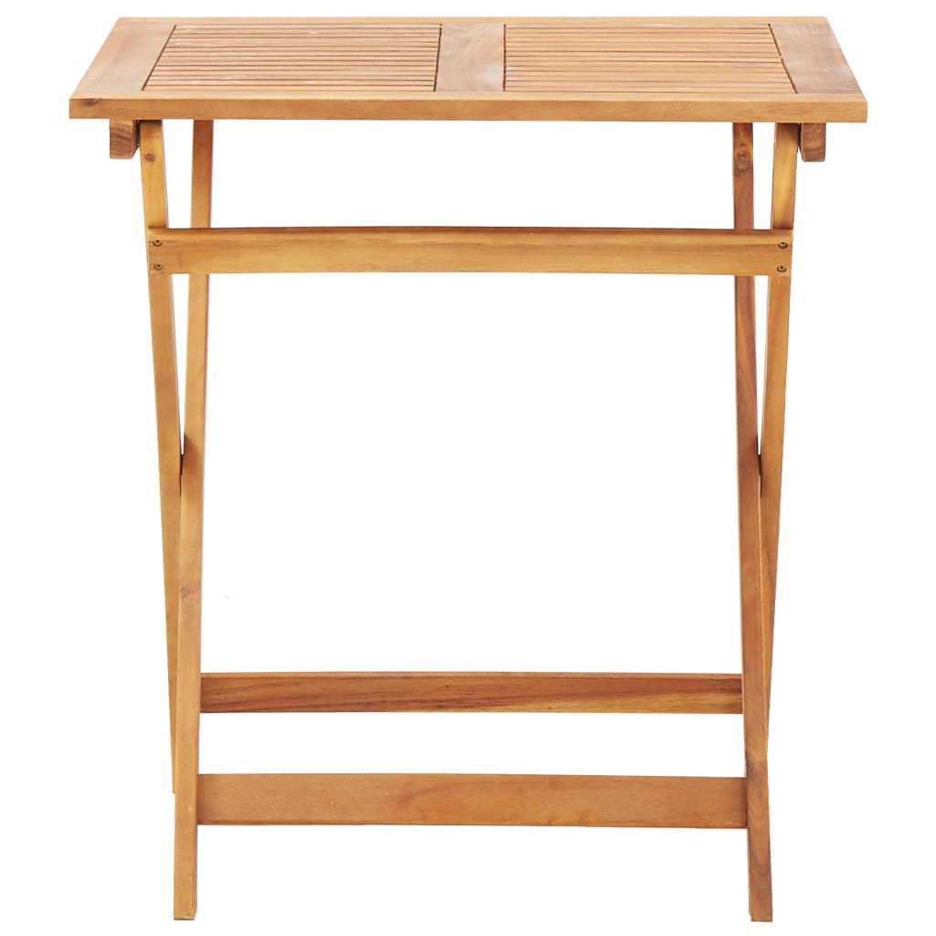 Folding Patio Table Solid Acacia Wood Brown 313594