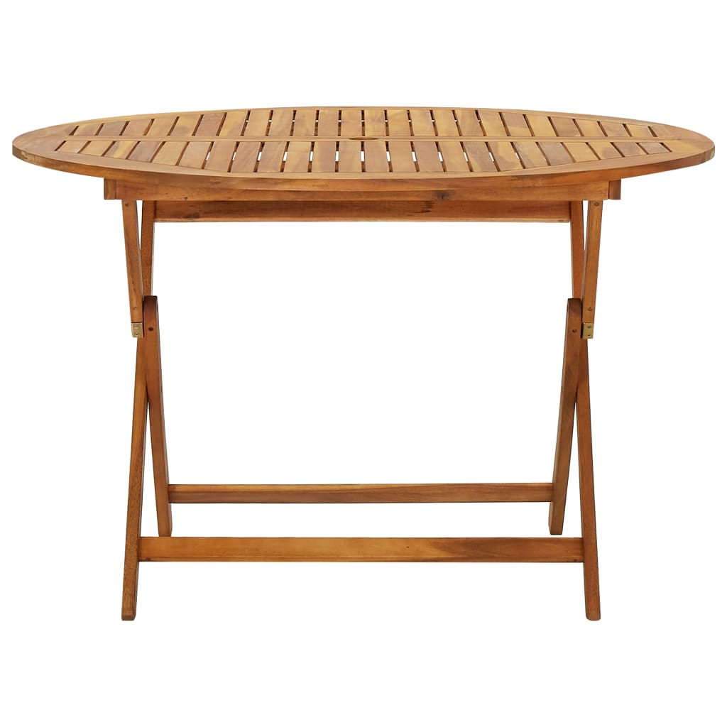Folding Patio Table Solid Acacia Wood Brown 313600