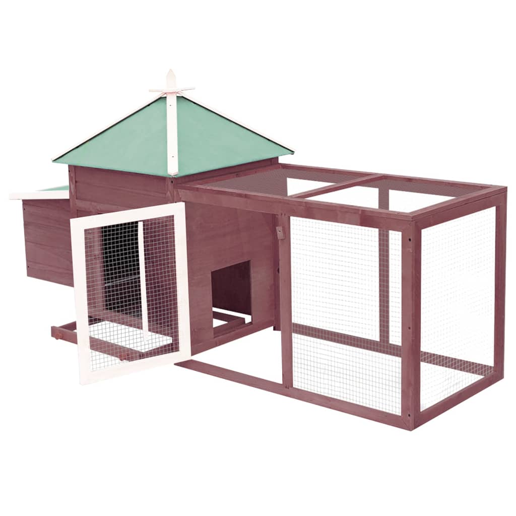 Chicken Coop With Nest Box Gray Solid Fir Grey 170981