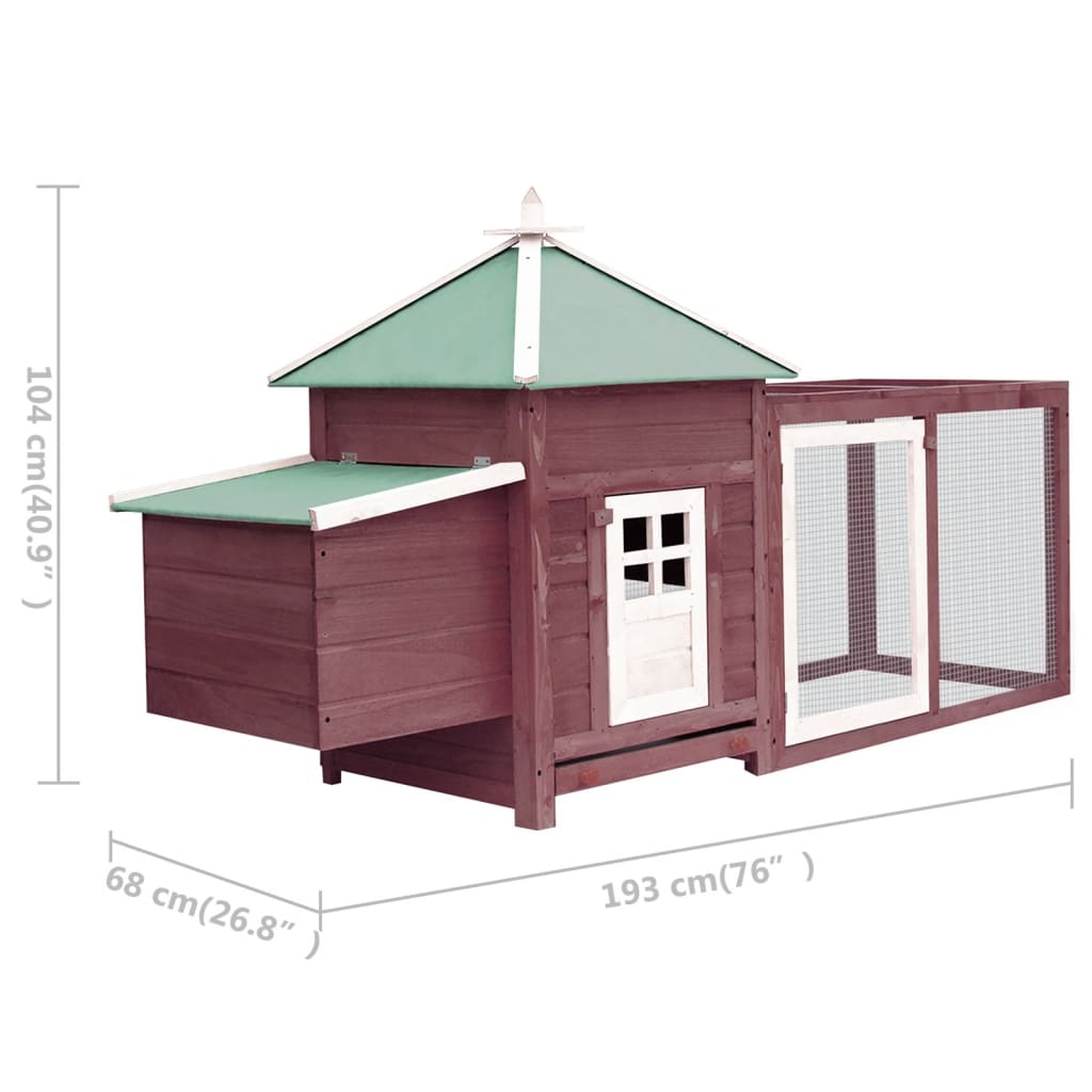 Chicken Coop With Nest Box Gray Solid Fir Grey 170981