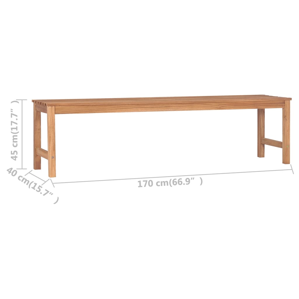 Patio Bench Solid Teak Wood Brown 315610
