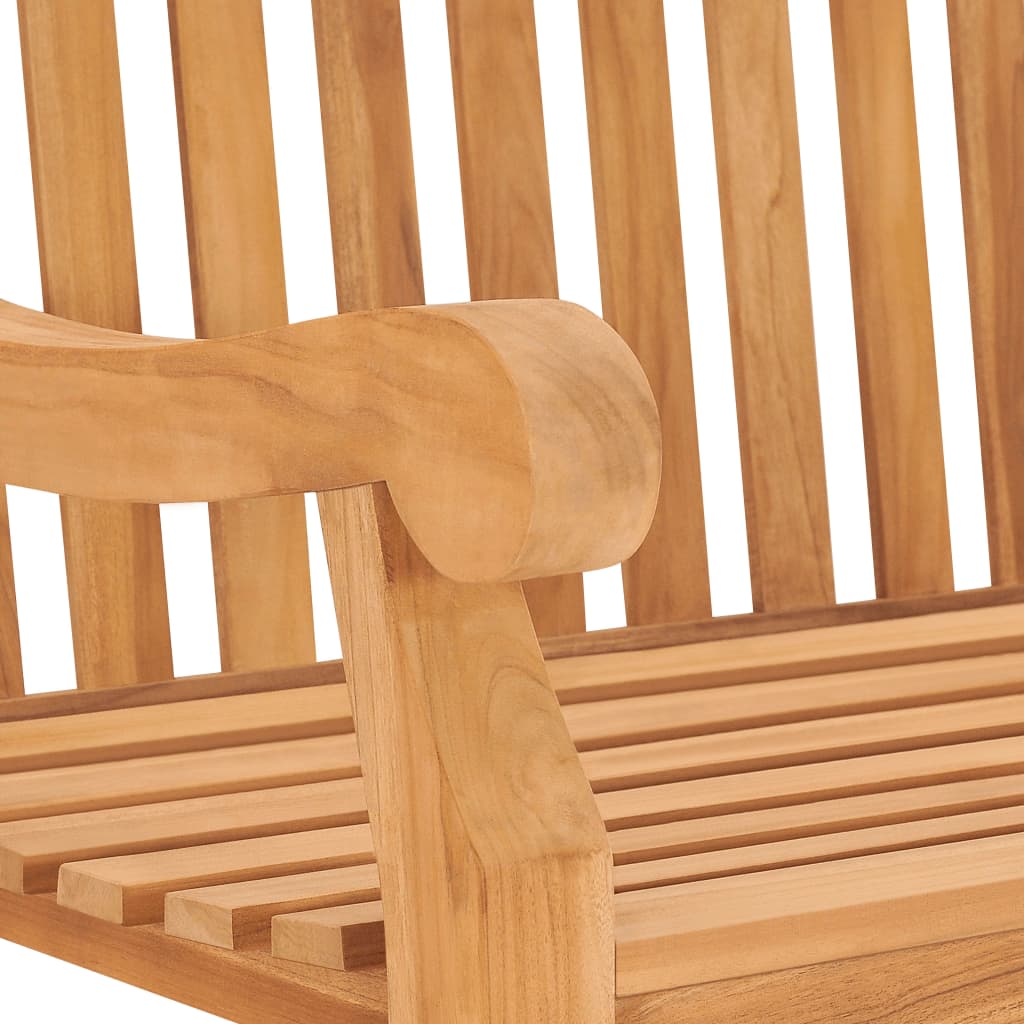 Patio Bench Solid Teak Wood Grey 315622