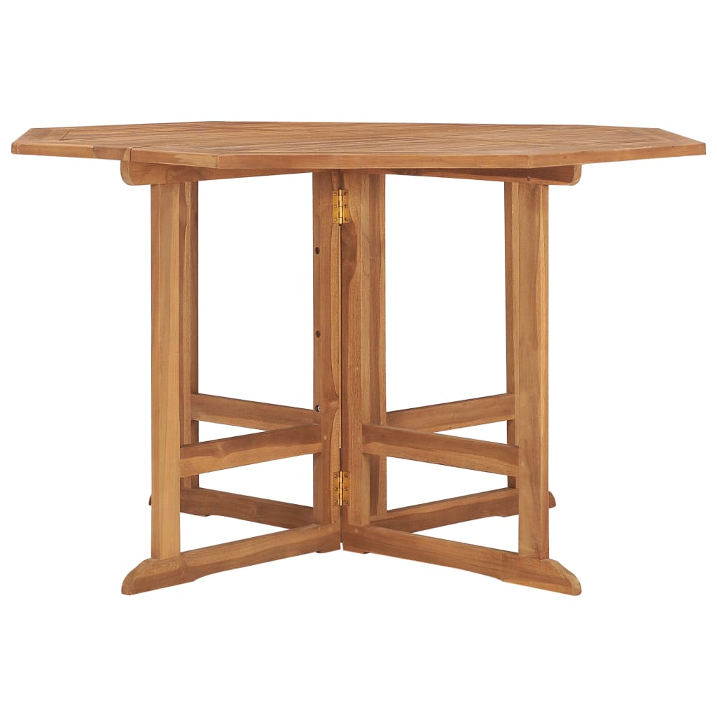 Folding Patio Dining Table Solid Teak Wood Brown 315450