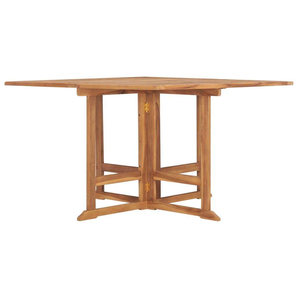 Folding Patio Dining Table Solid Teak Wood Brown 315450
