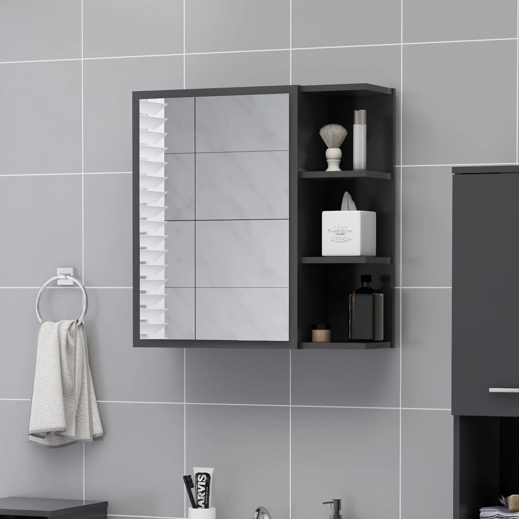 Bathroom Mirror Cabinet Concrete Gray Grey 803312