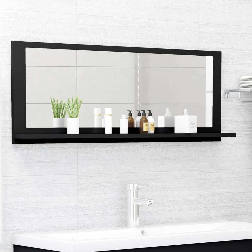 Bathroom Mirror Black 804590