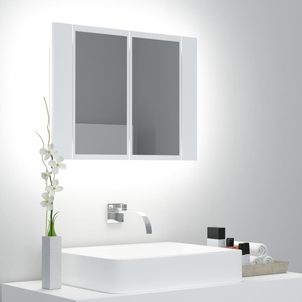 Led Bathroom Mirror Cabinet Gray Grey 804950